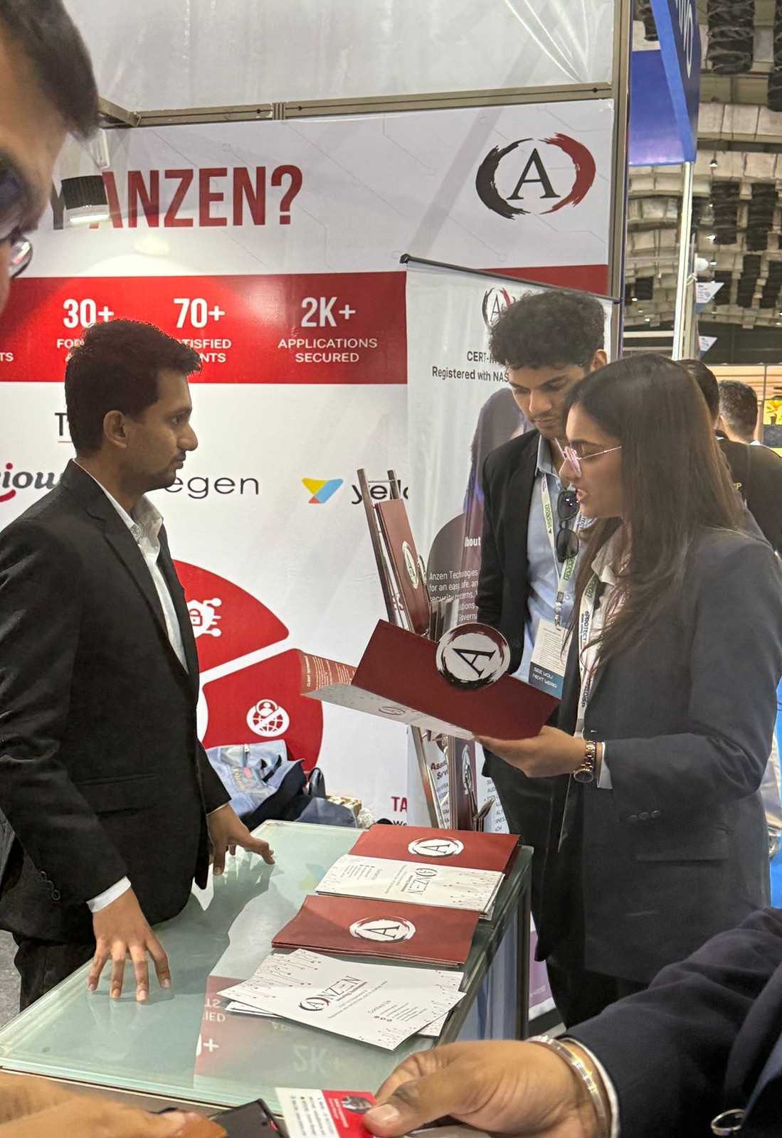 SecComply team engaging with attendees at the CyberSec India Expo 2026 trade show