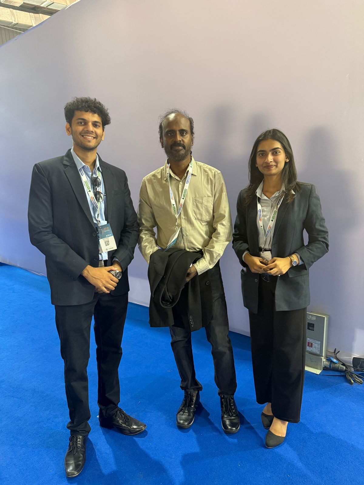 SecComply team networking with senior cybersecurity leadership at CyberSec India Expo 2026