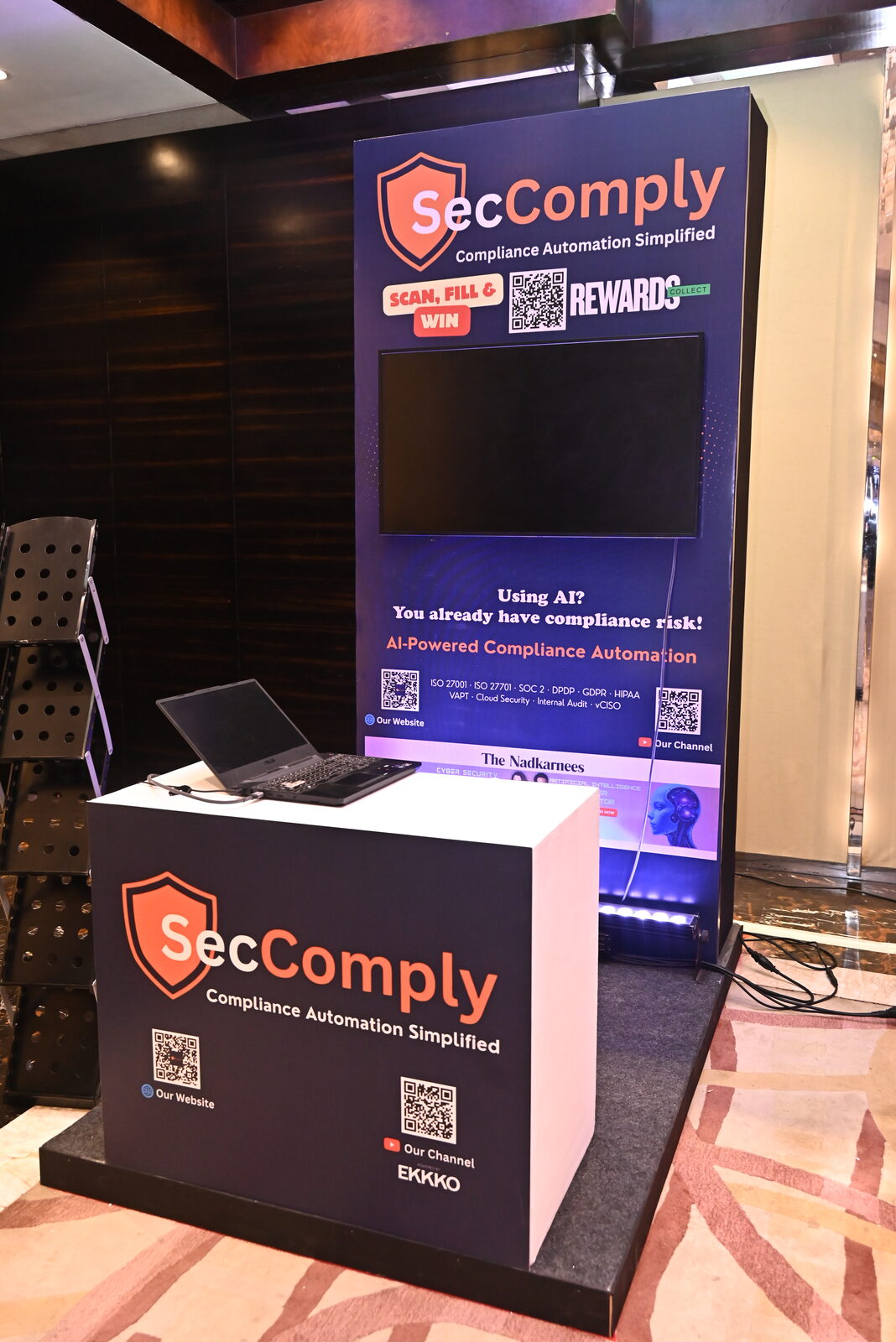 SecComply booth — Compliance Automation Simplified