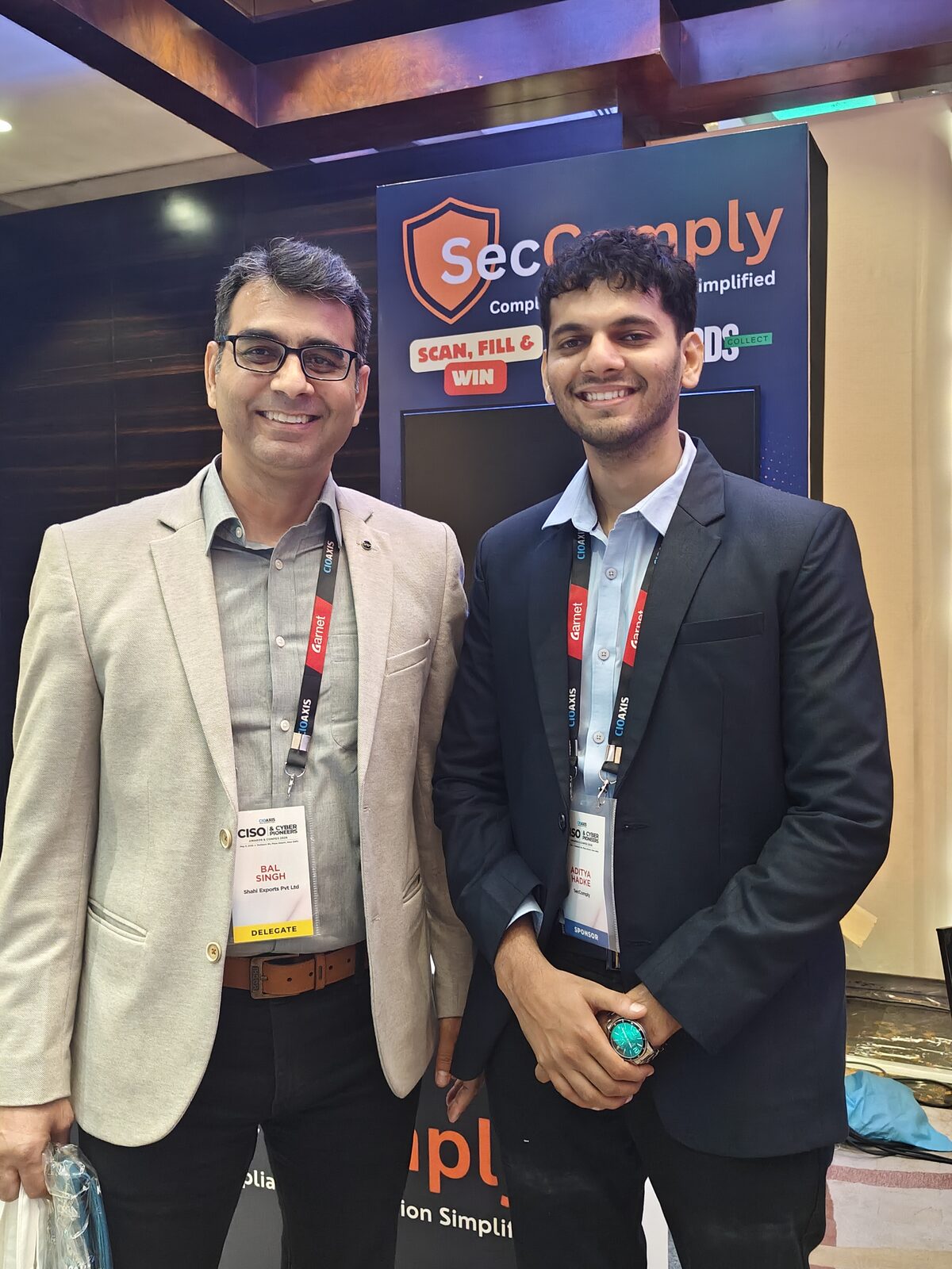 Networking with delegates at the booth