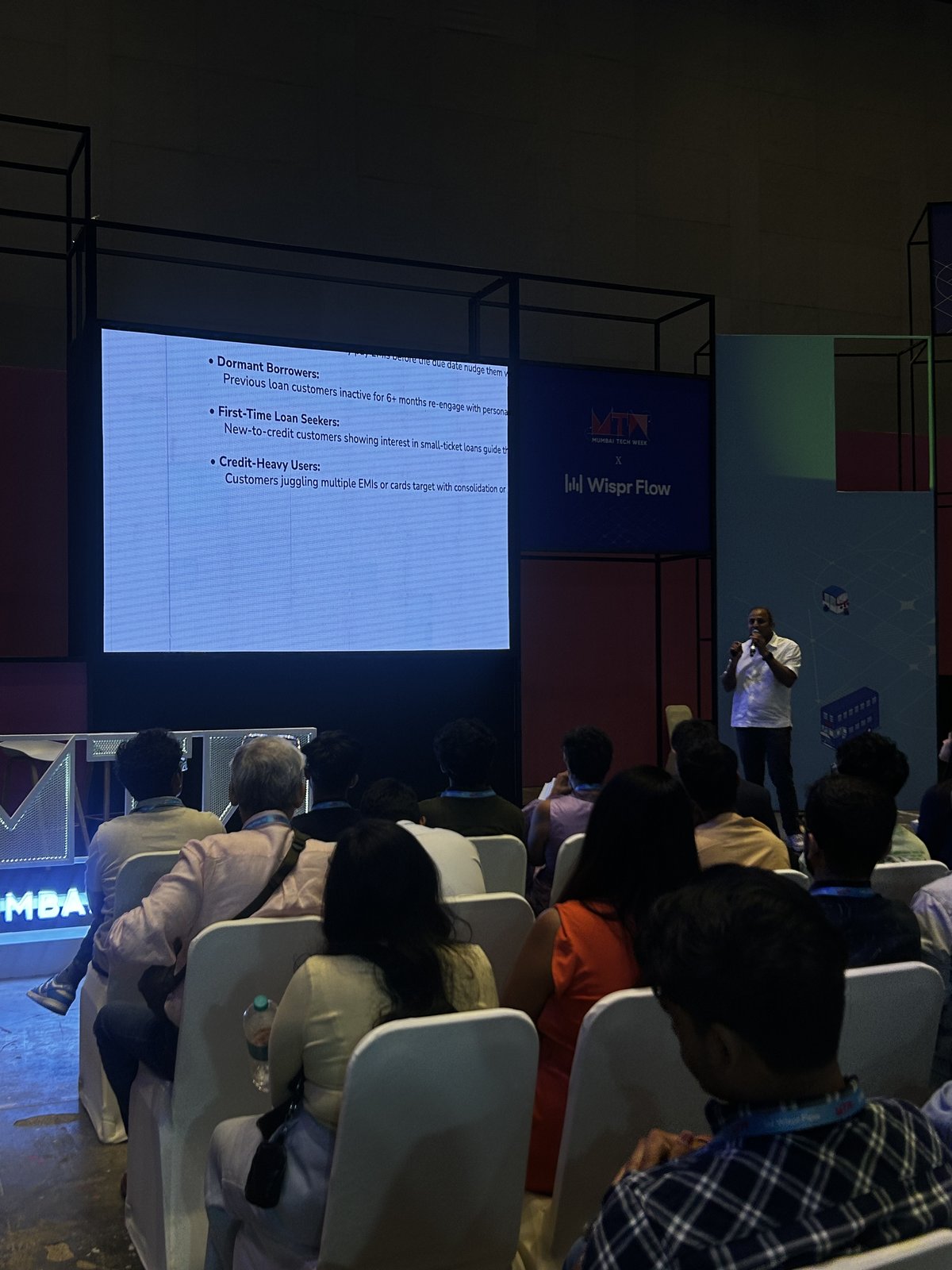 A stage session on AI in financial services at Mumbai Tech Week 2026